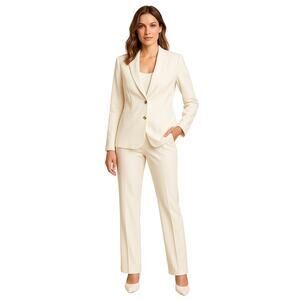 Calvin Klein Women’s White Pantsuit Set Size 10 NWOT